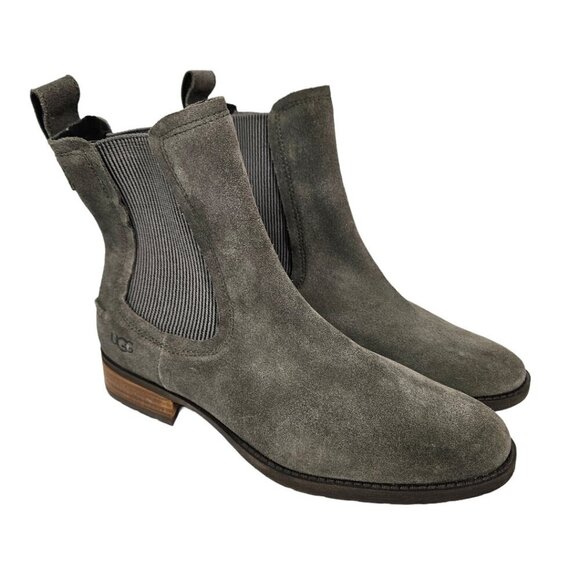 UGG Hillhurst II Gray Suede Pull On Chelsea Boot 7 1103728 - Picture 2 of 9